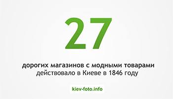  27 дорогих магазинов с модными товарами действовало в Киеве в 1846 году